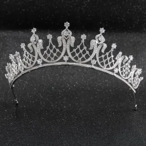 Cubic zircon wedding  bridal royal tiara diadem crown CH10252