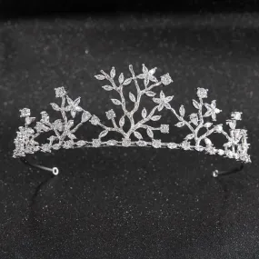 Cubic zircon wedding  bridal royal tiara diadem crown CH10254