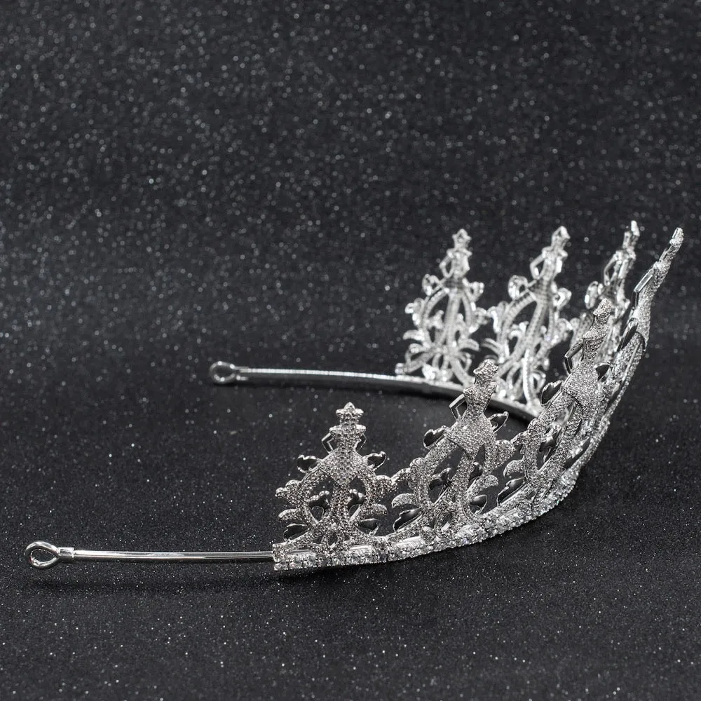 Cubic zircon wedding bridal tiara diadem hair jewelry CH10260