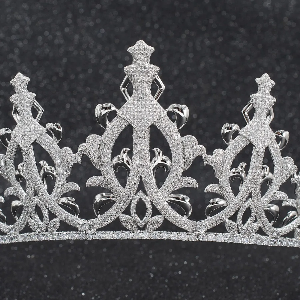 Cubic zircon wedding bridal tiara diadem hair jewelry CH10260