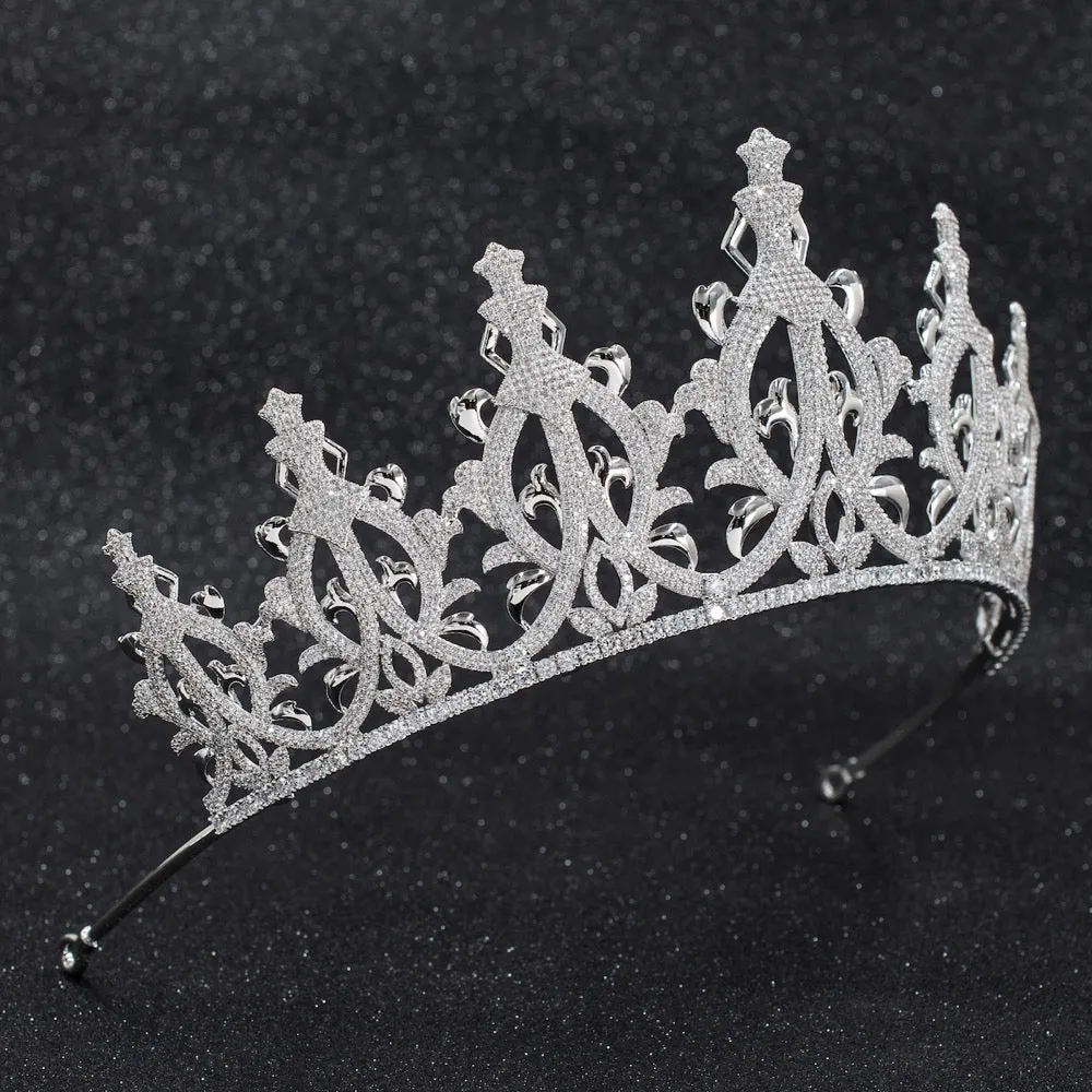 Cubic zircon wedding bridal tiara diadem hair jewelry CH10260