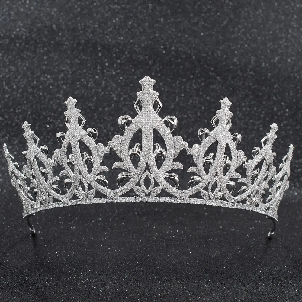 Cubic zircon wedding bridal tiara diadem hair jewelry CH10260