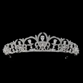 Cubic zirconia tiara diadem for wedding bridal hair jewelry CH10120