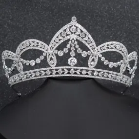Cubic Zirconia Wedding Bridal Tiara Diadem Hair Jewelry CH10293