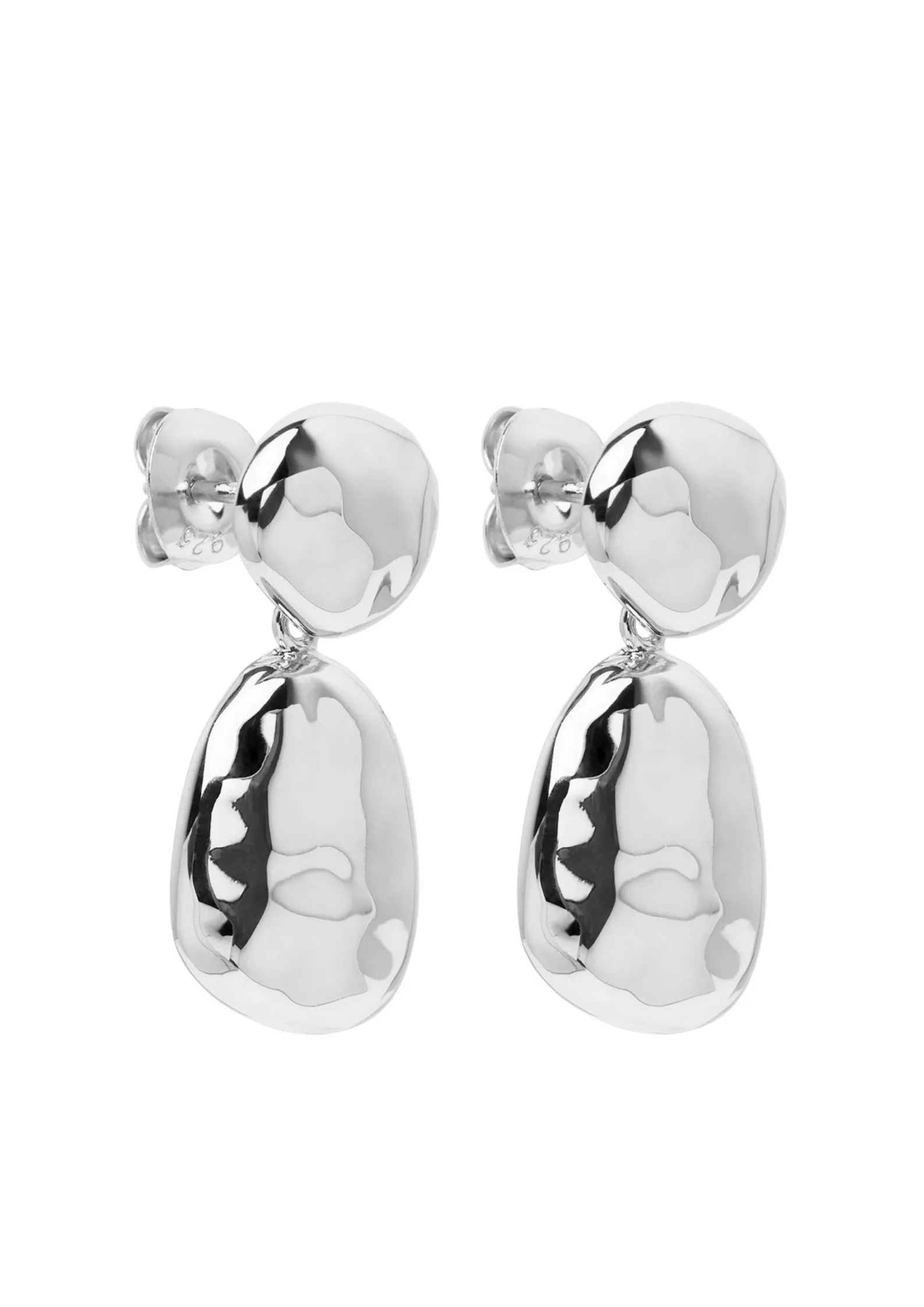 Double Pebblet Stud Earrings
