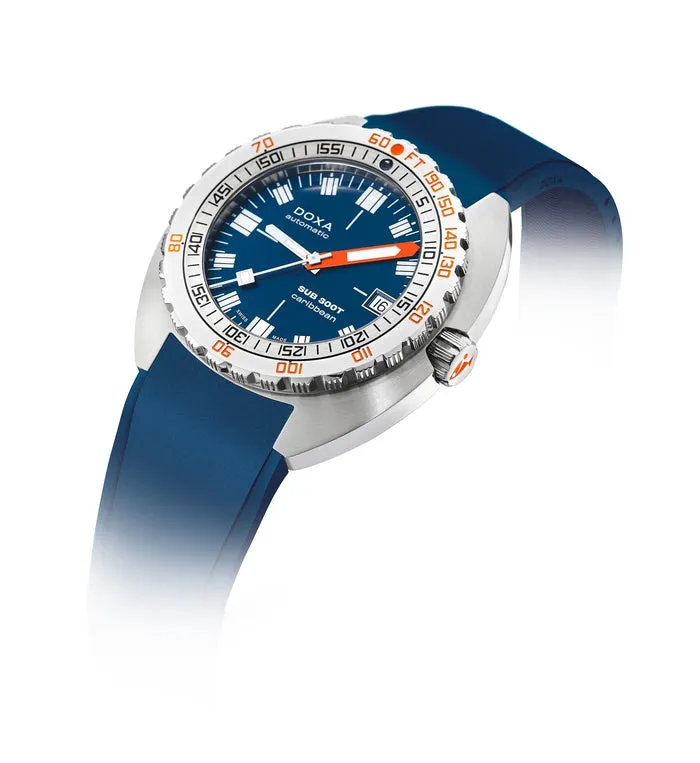 DOXA Sub 300T Caribbean Rubber - 840.10.201.10