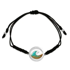 Dune Jewelry - Black Cord Bracelet - Wave - Gradient - LBI