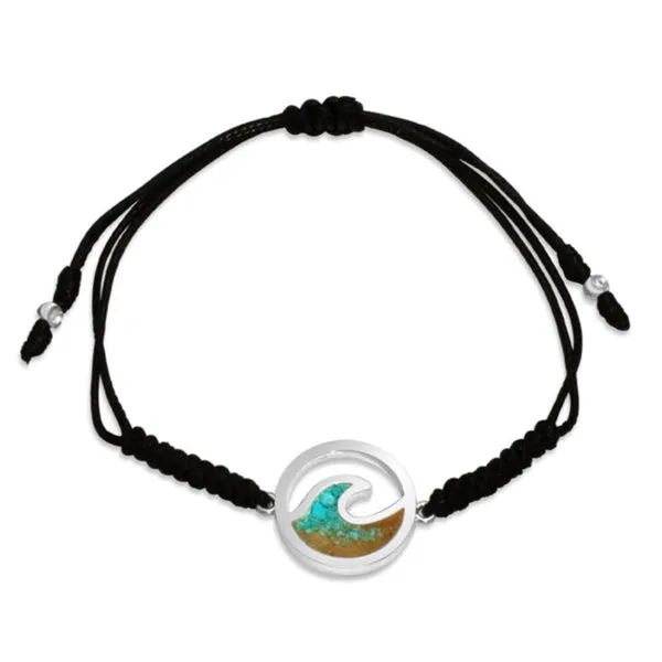 Dune Jewelry - Black Cord Bracelet - Wave - Gradient - LBI