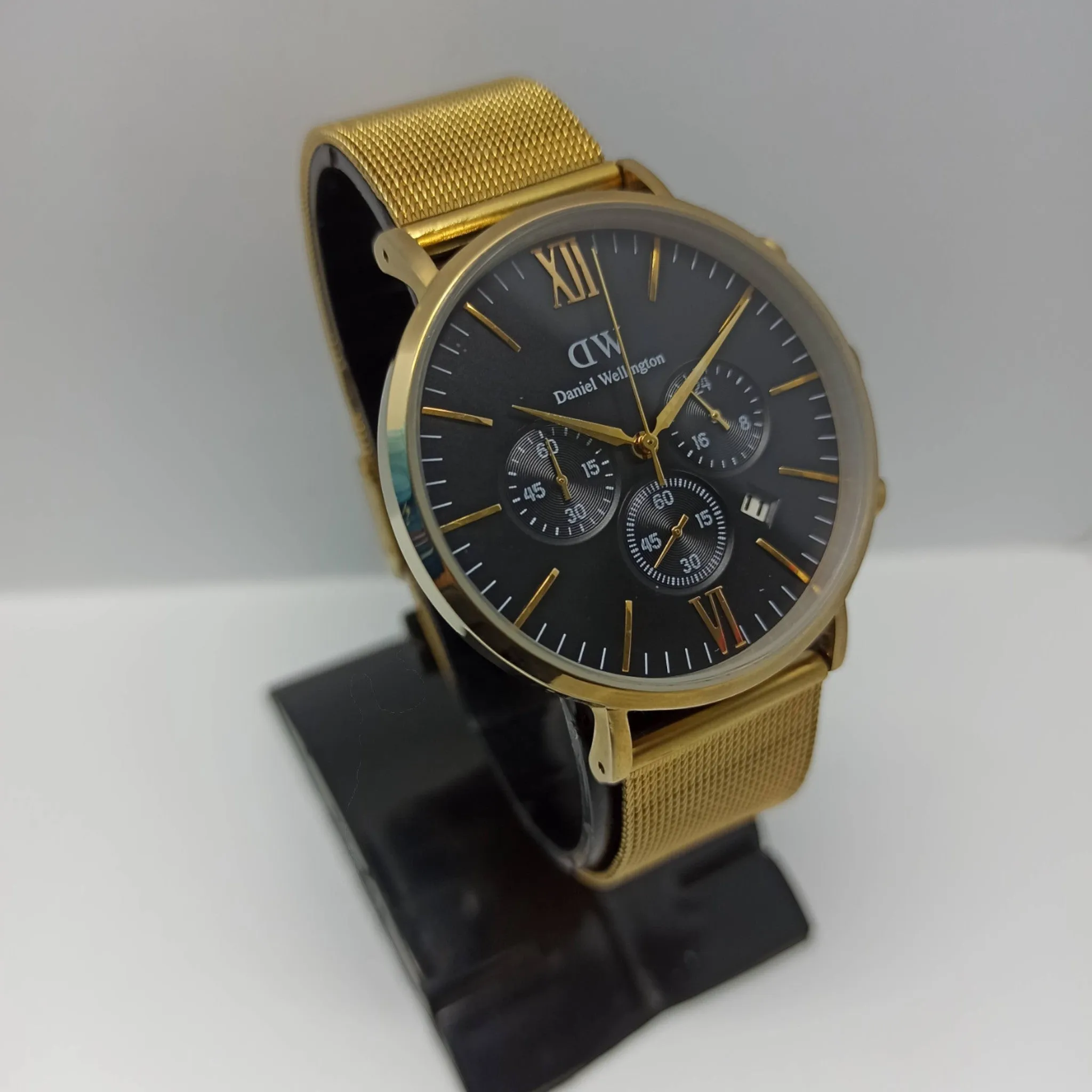 DW - Daniel Wellington - High Quality - Chrono graph - Stainless Steel - Golden/Black - 42mm - Men's Watch