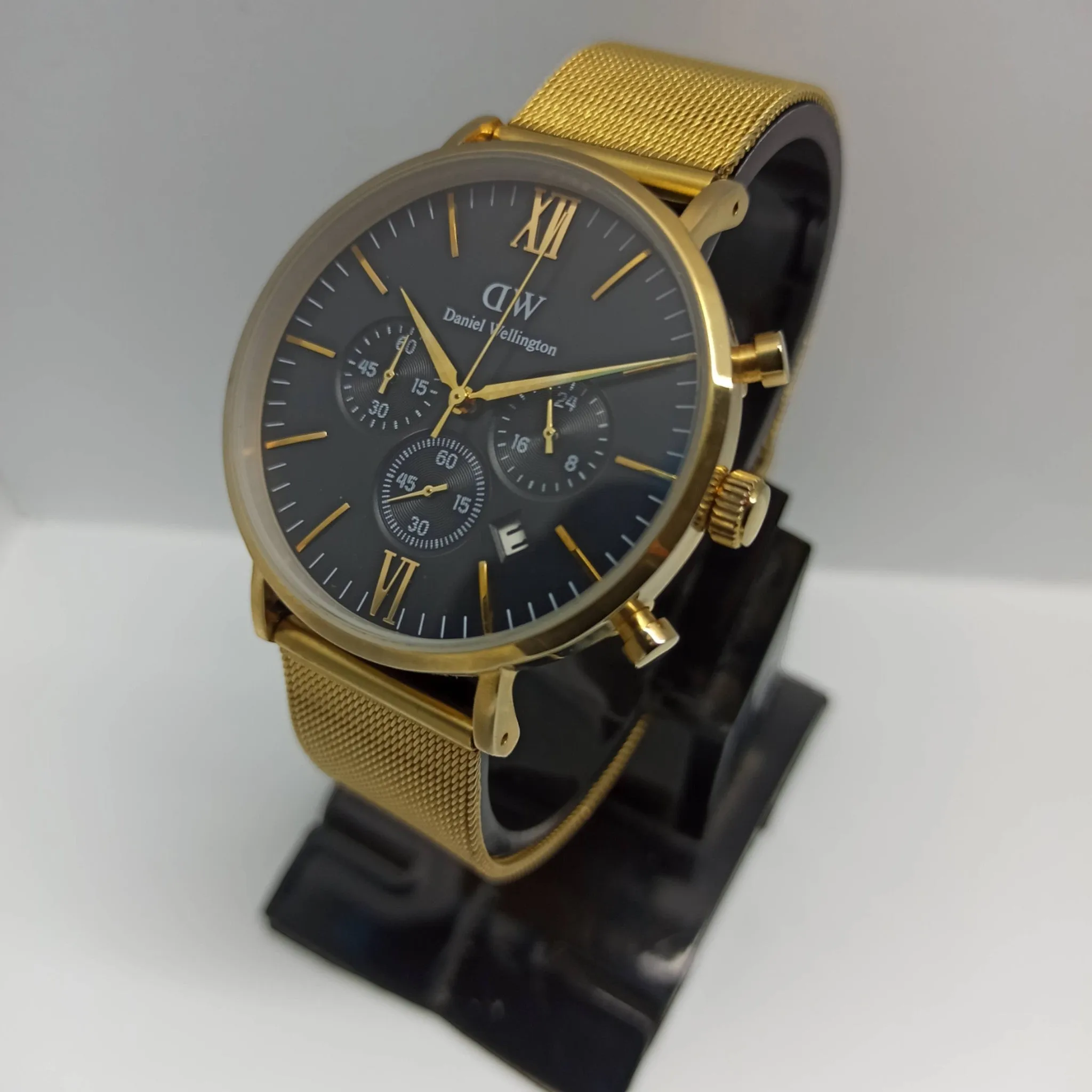 DW - Daniel Wellington - High Quality - Chrono graph - Stainless Steel - Golden/Black - 42mm - Men's Watch