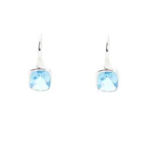 Earrings - Dangle Blue Topaz Sterling Silver Bold Collection