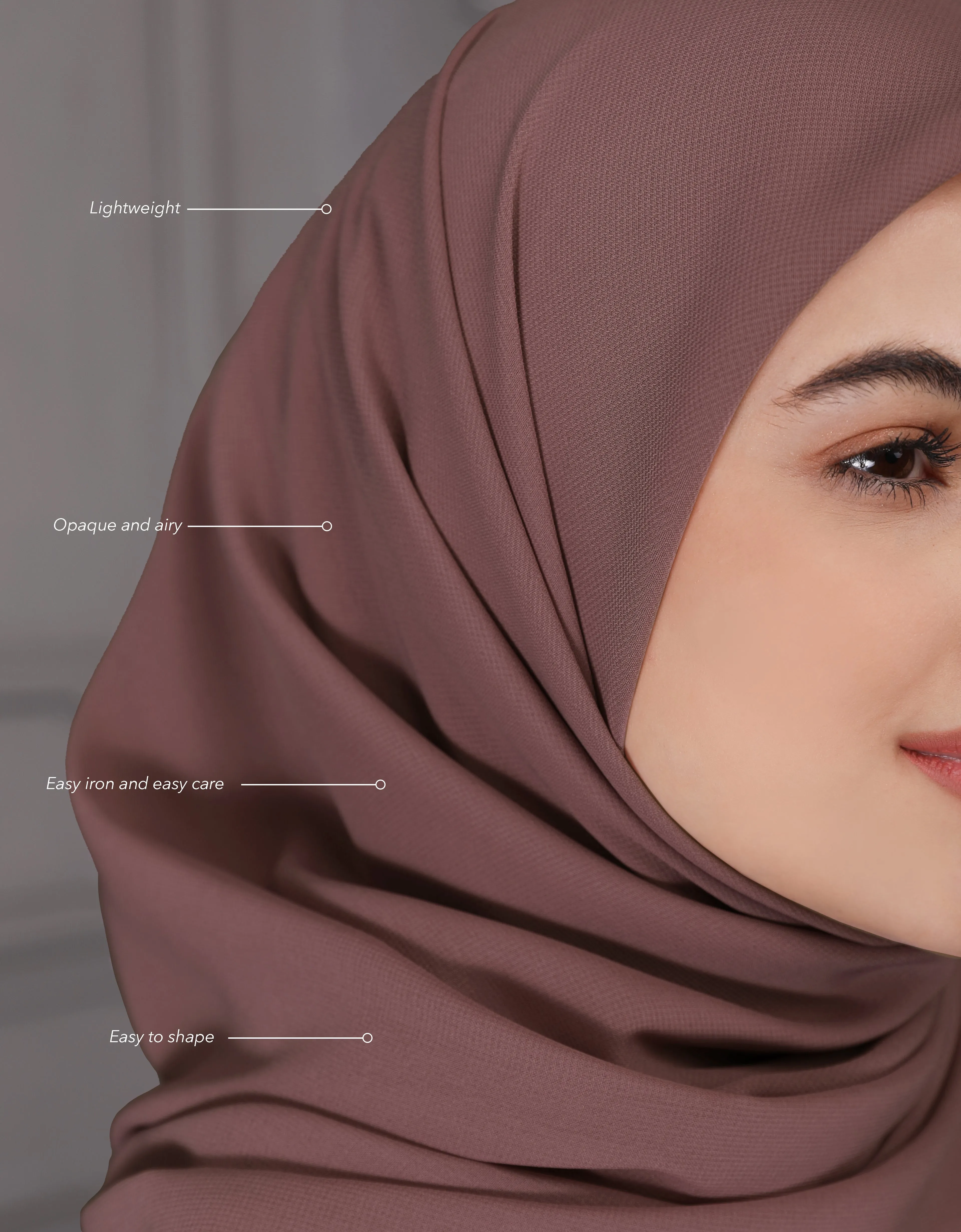 EMANI SQUARE SCARF (BROWN)