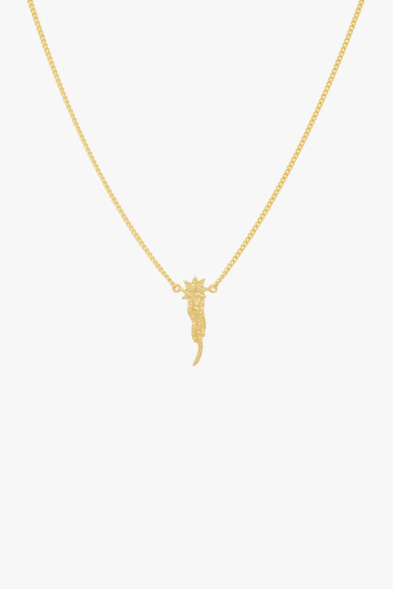 Falling star necklace gold plated 