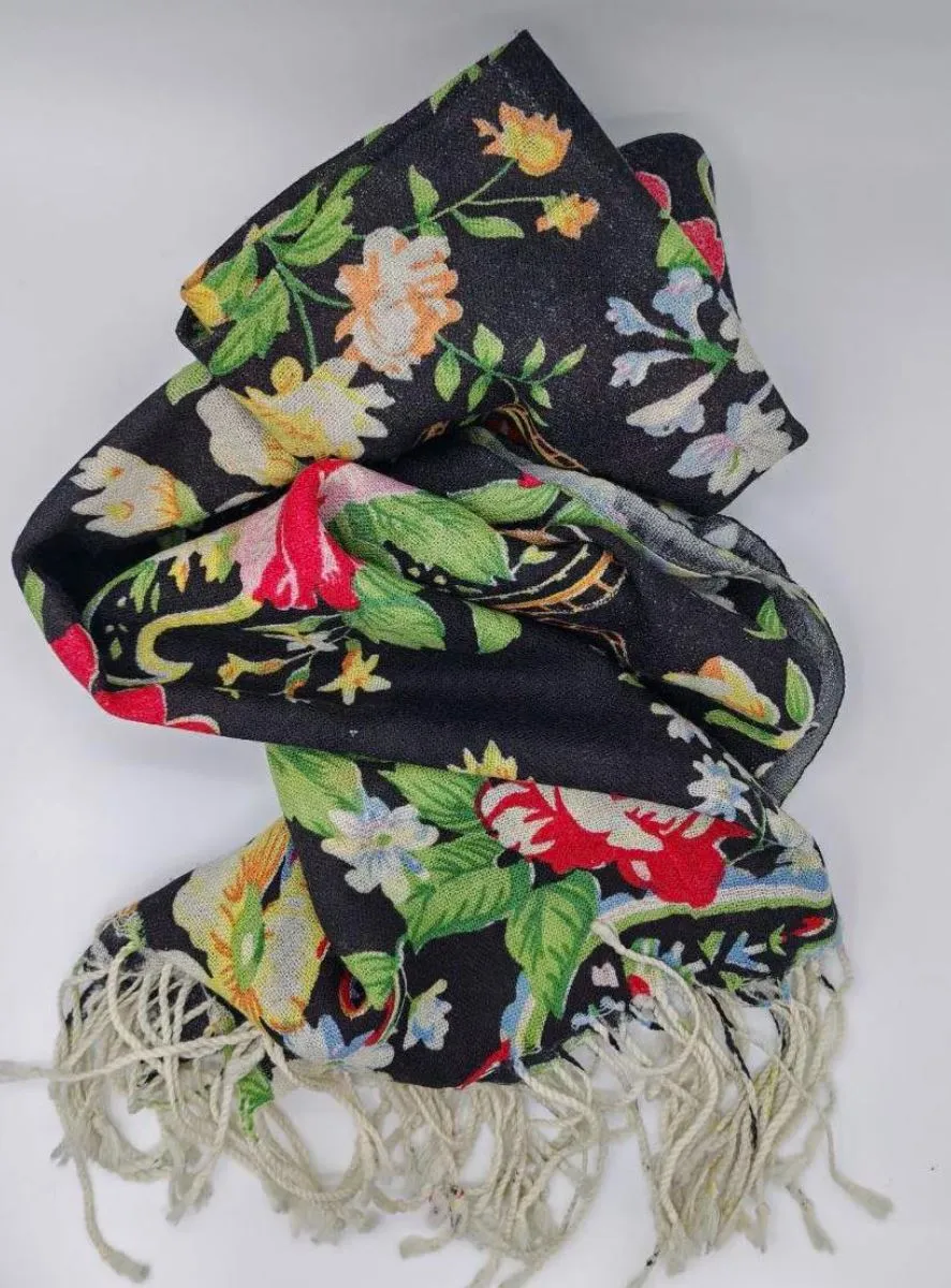 Floral Winter Scarf
