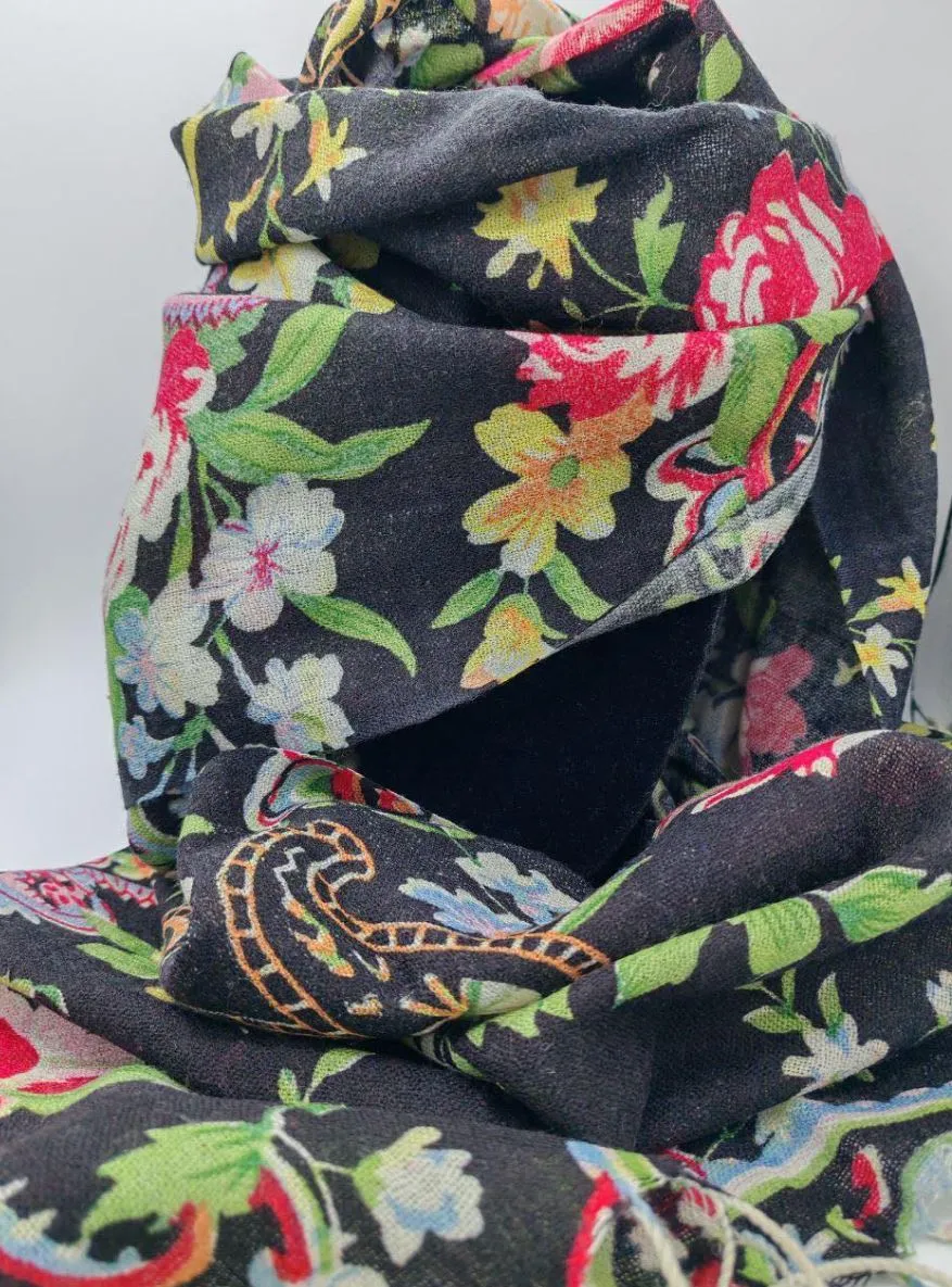 Floral Winter Scarf