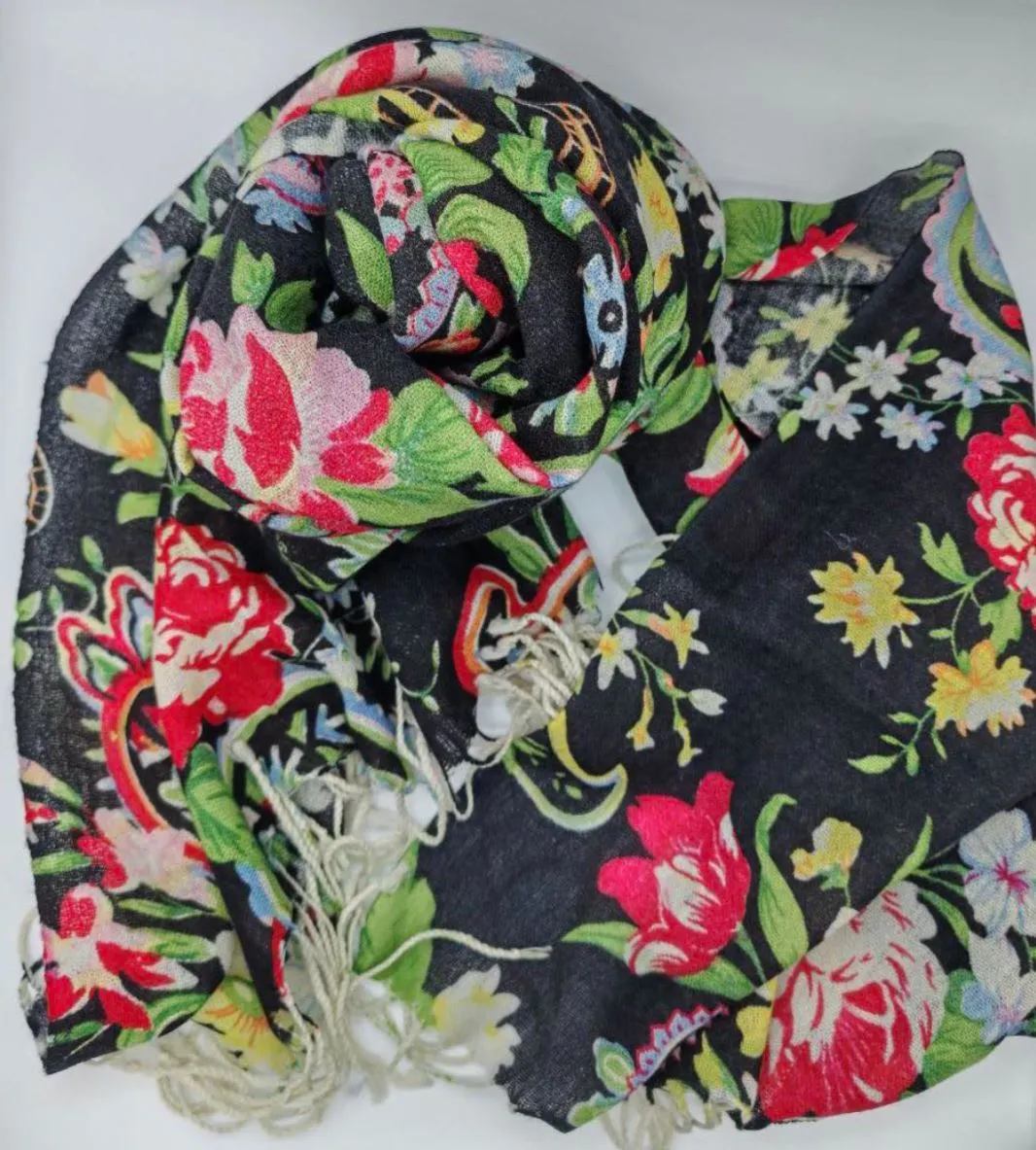 Floral Winter Scarf