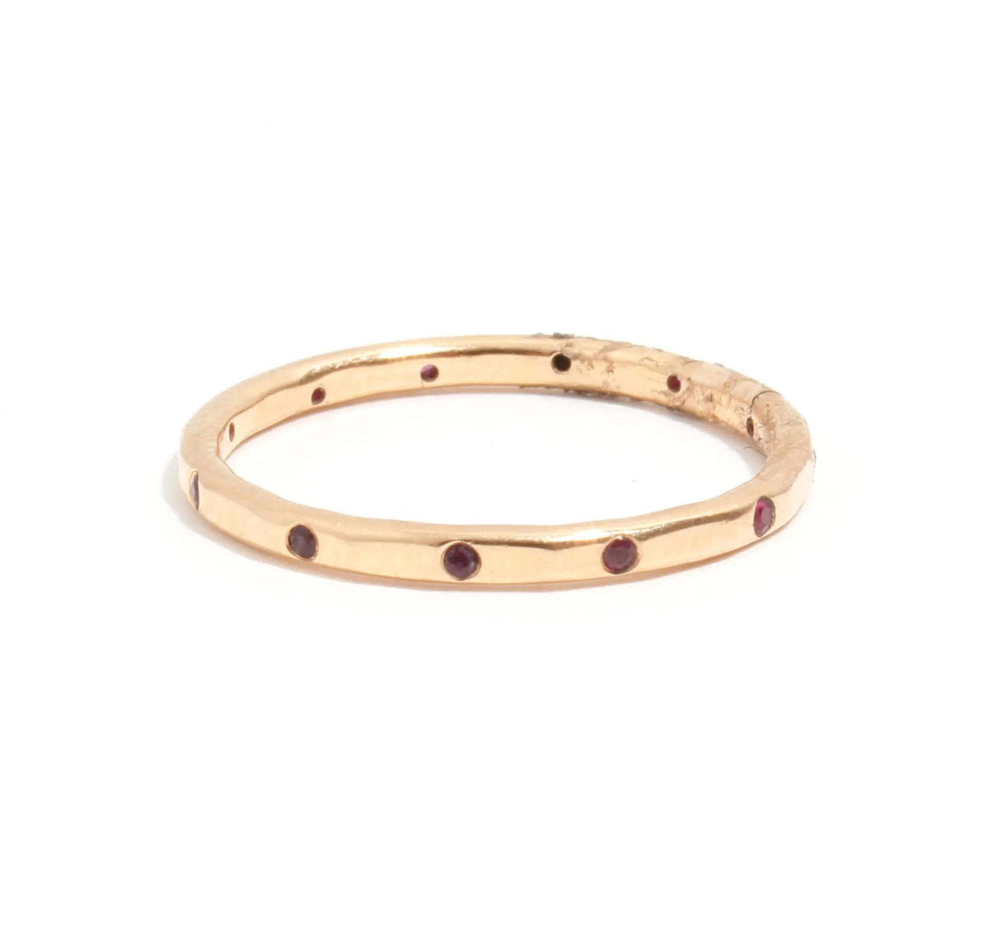 Flush Set Ruby Band - 14 Karat Gold