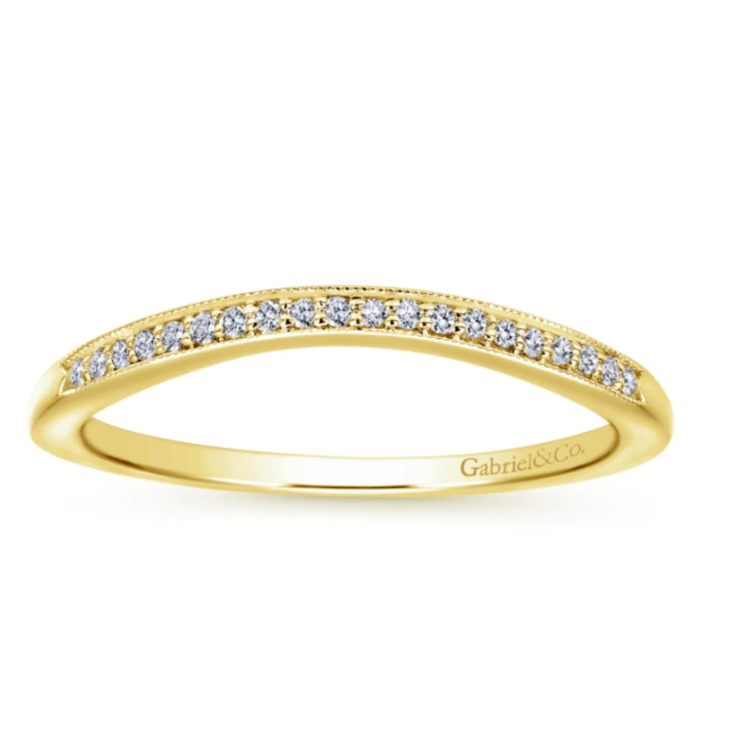 Gabriel & Co. "Celia" Curved Diamond Wedding Band