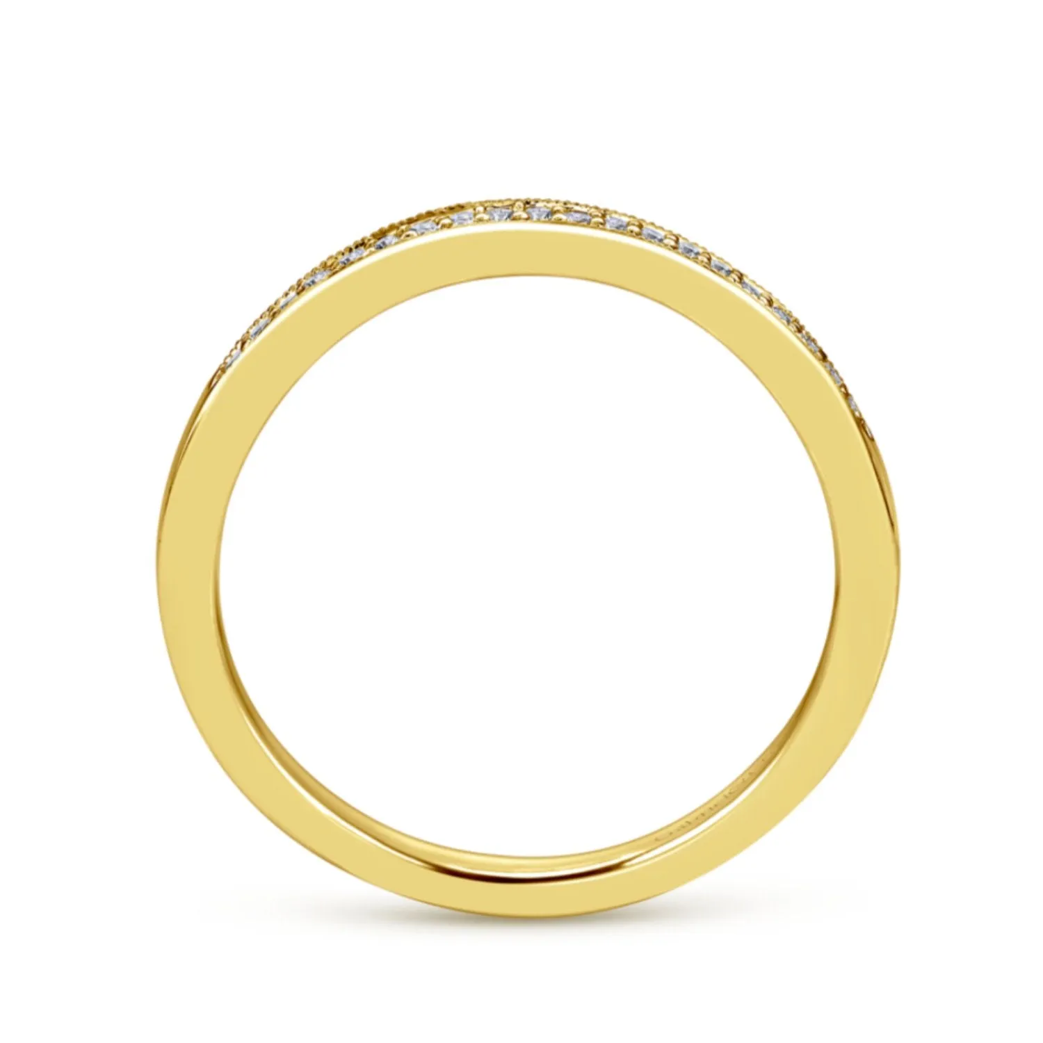Gabriel & Co. "Celia" Curved Diamond Wedding Band
