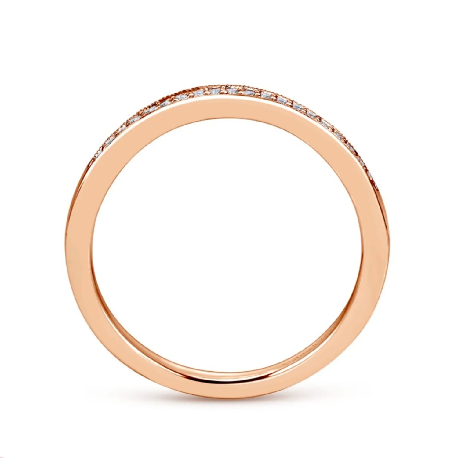 Gabriel & Co. "Celia" Curved Diamond Wedding Band