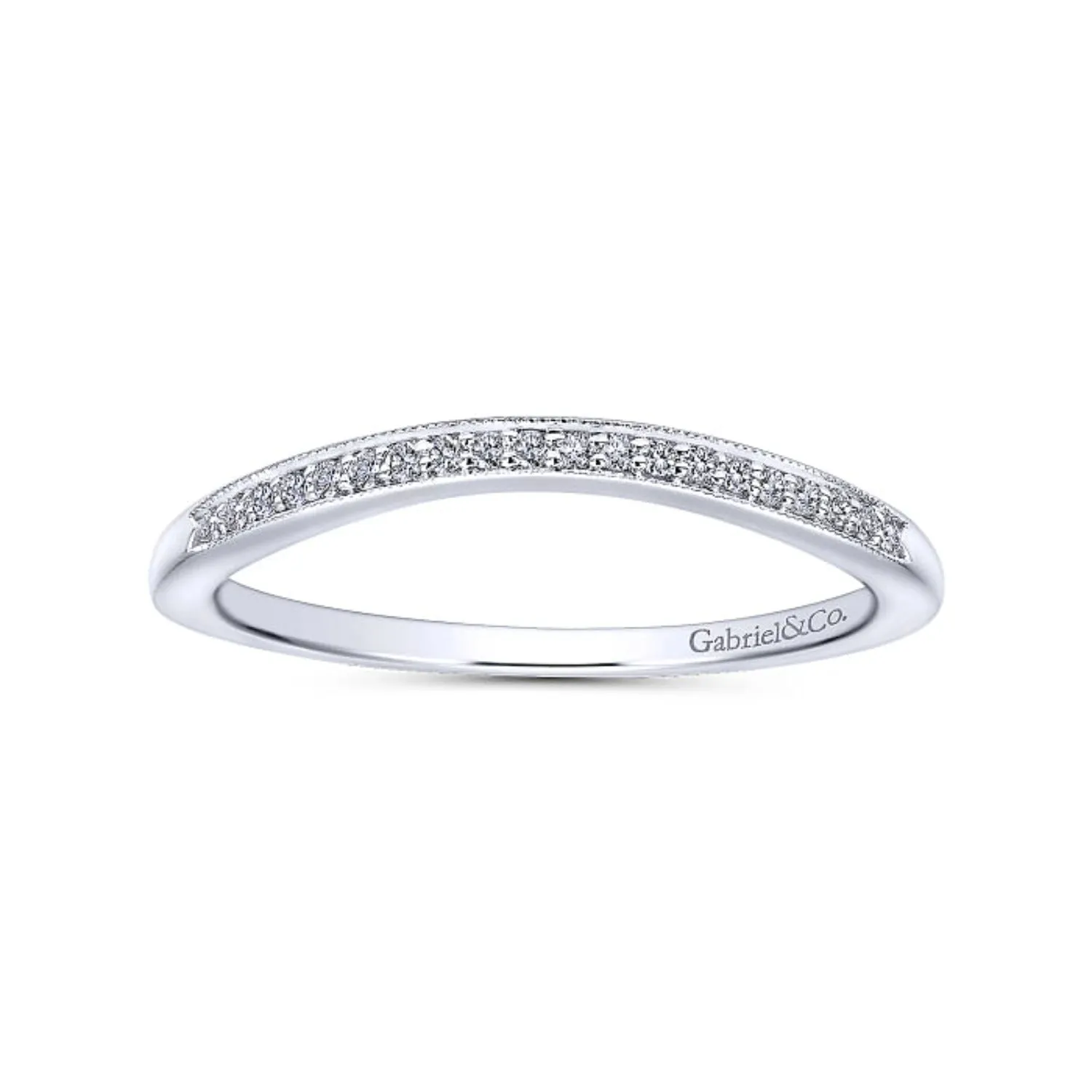 Gabriel & Co. "Celia" Curved Diamond Wedding Band