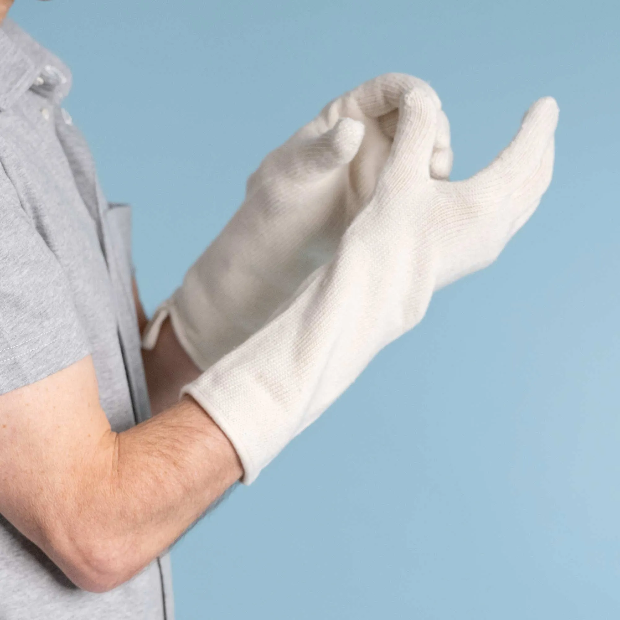 GARDENERS Elastic-free 100% Organic Cotton Garden Gloves (No Latex, No Polyester, No polyamide, No Nylon, No Plastic, No Synthetics) (100% Biodegradable)
