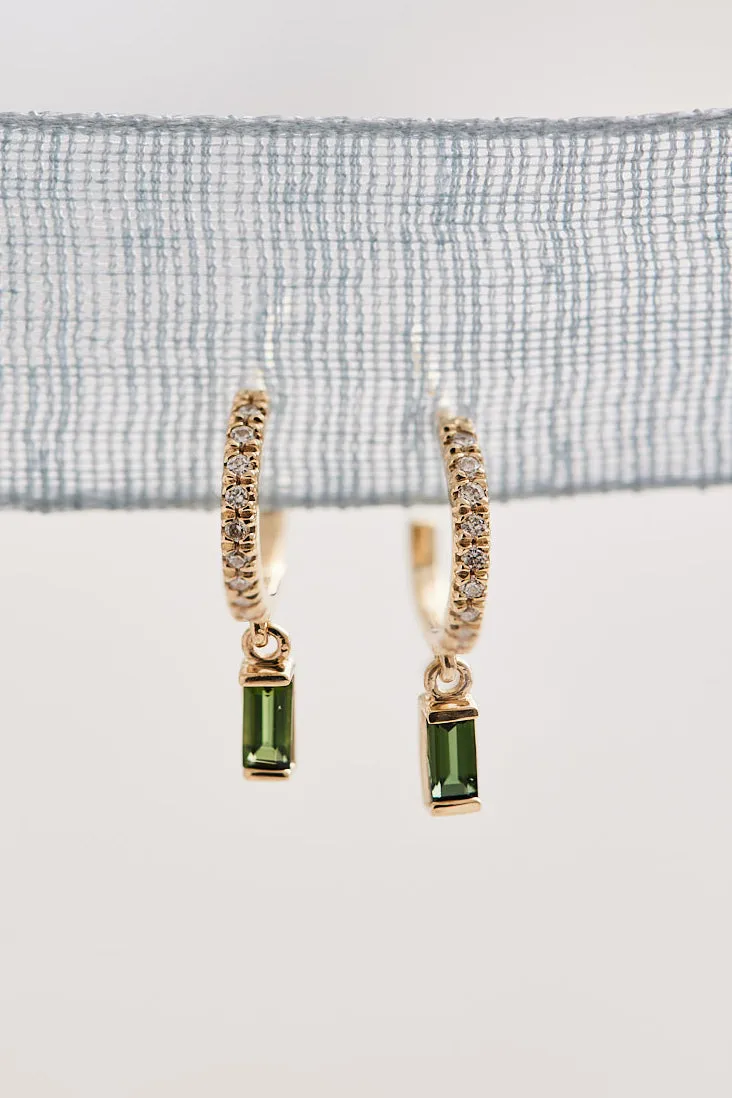 Gemstone Diamond Earrings