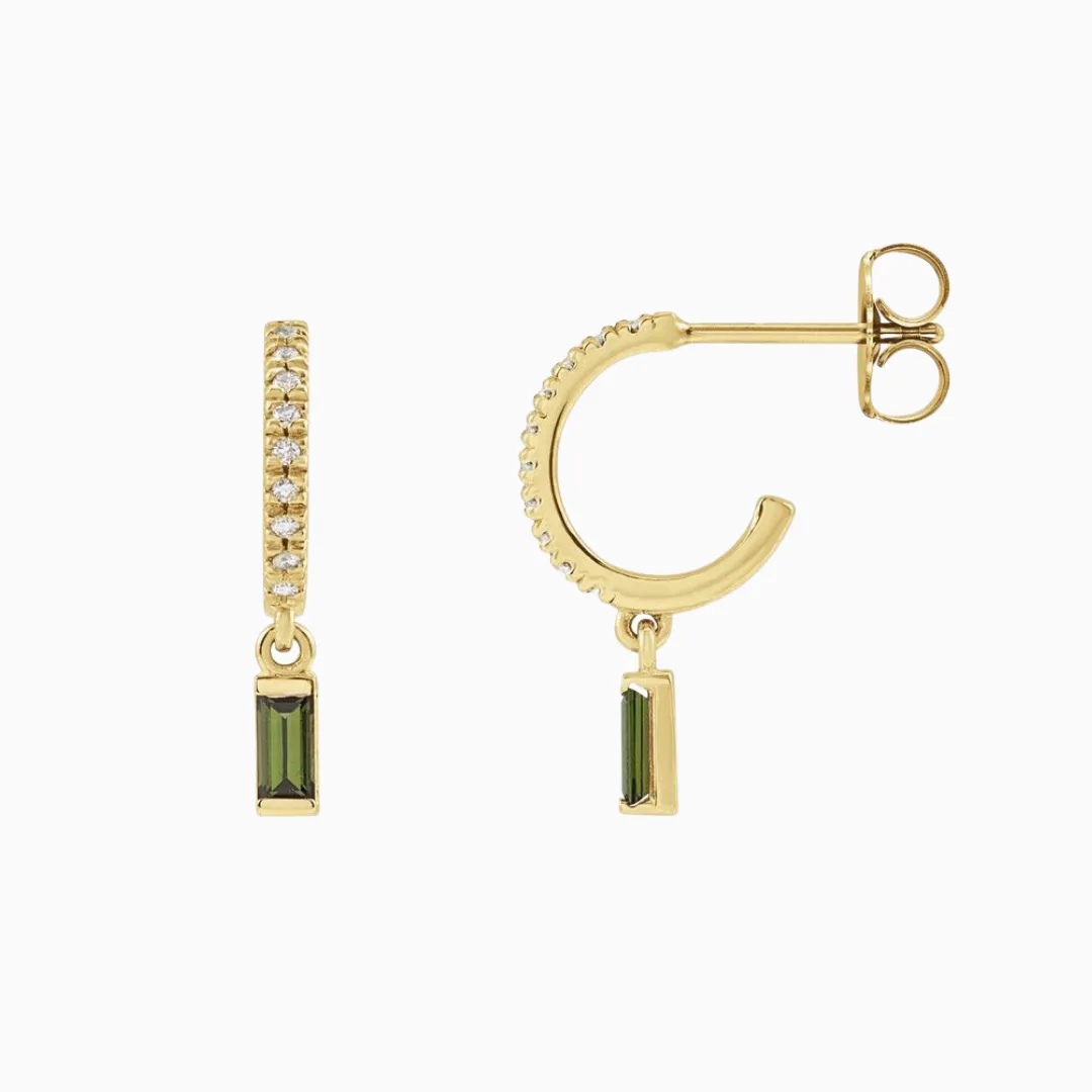 Gemstone Diamond Earrings