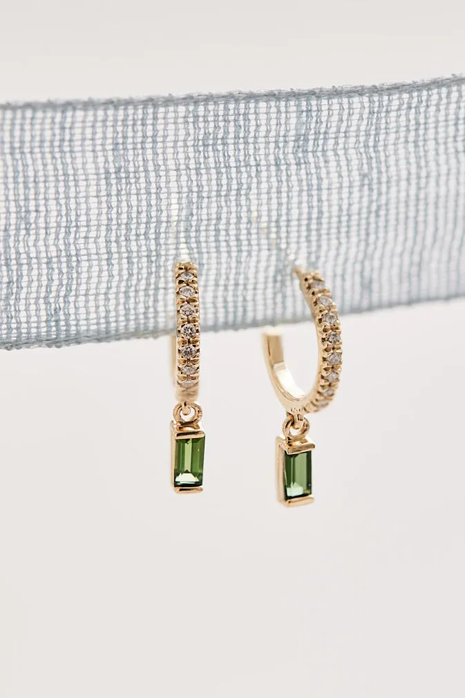 Gemstone Diamond Earrings