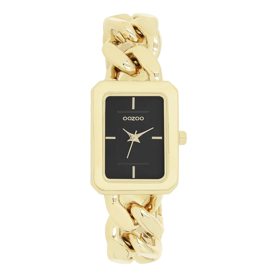 Gold coloured OOZOO watch with gold coloured chain bracelet - C11274