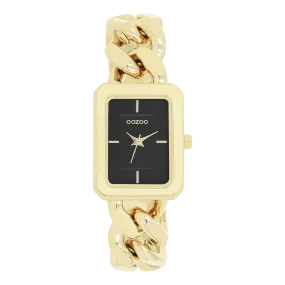 Gold coloured OOZOO watch with gold coloured chain bracelet - C11274