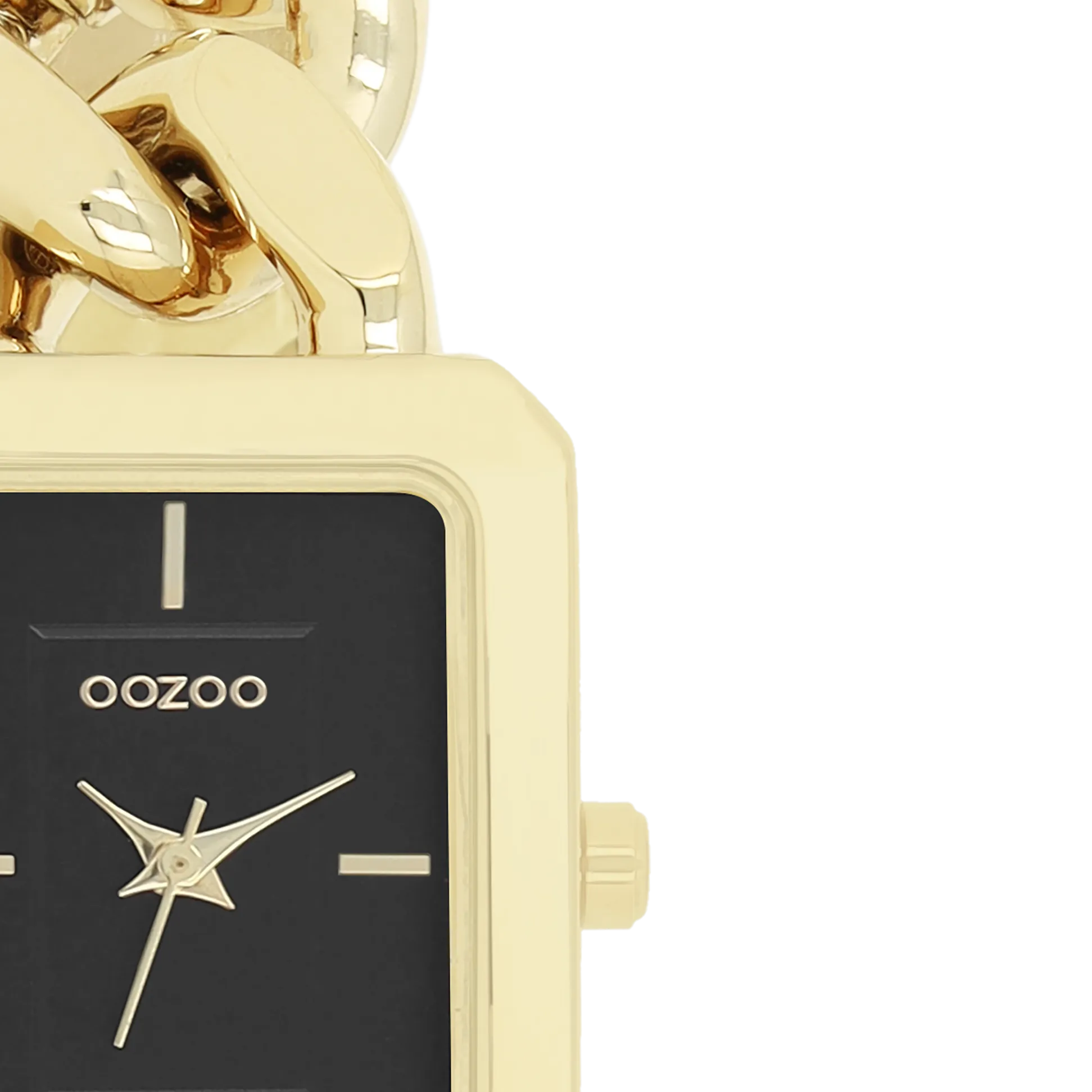 Gold coloured OOZOO watch with gold coloured chain bracelet - C11274