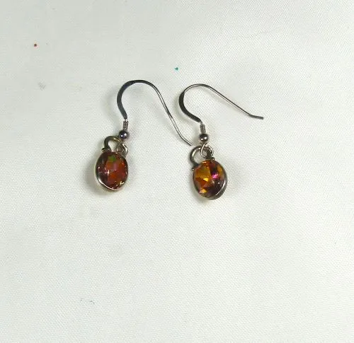 Golden Topaz Gemstone  Drop Earrings