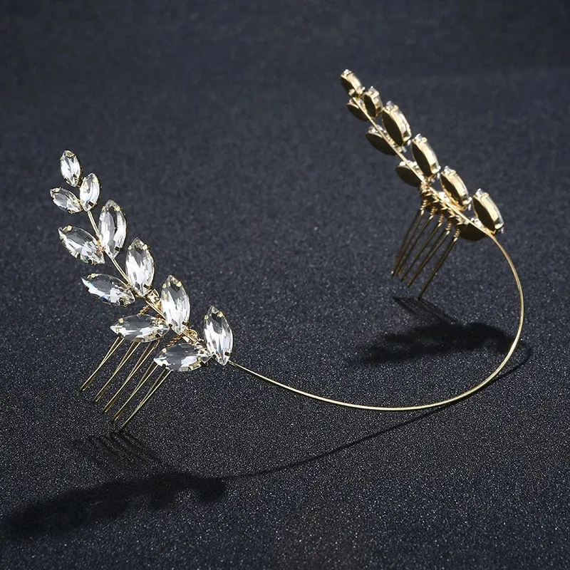 Graceful Bridal Leaf Headband