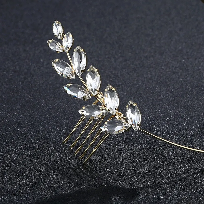 Graceful Bridal Leaf Headband
