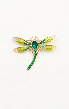 Green Dragonfly Brooch