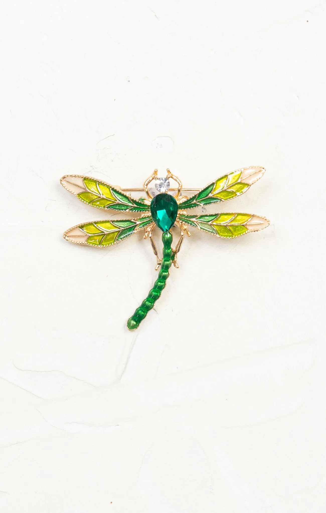 Green Dragonfly Brooch