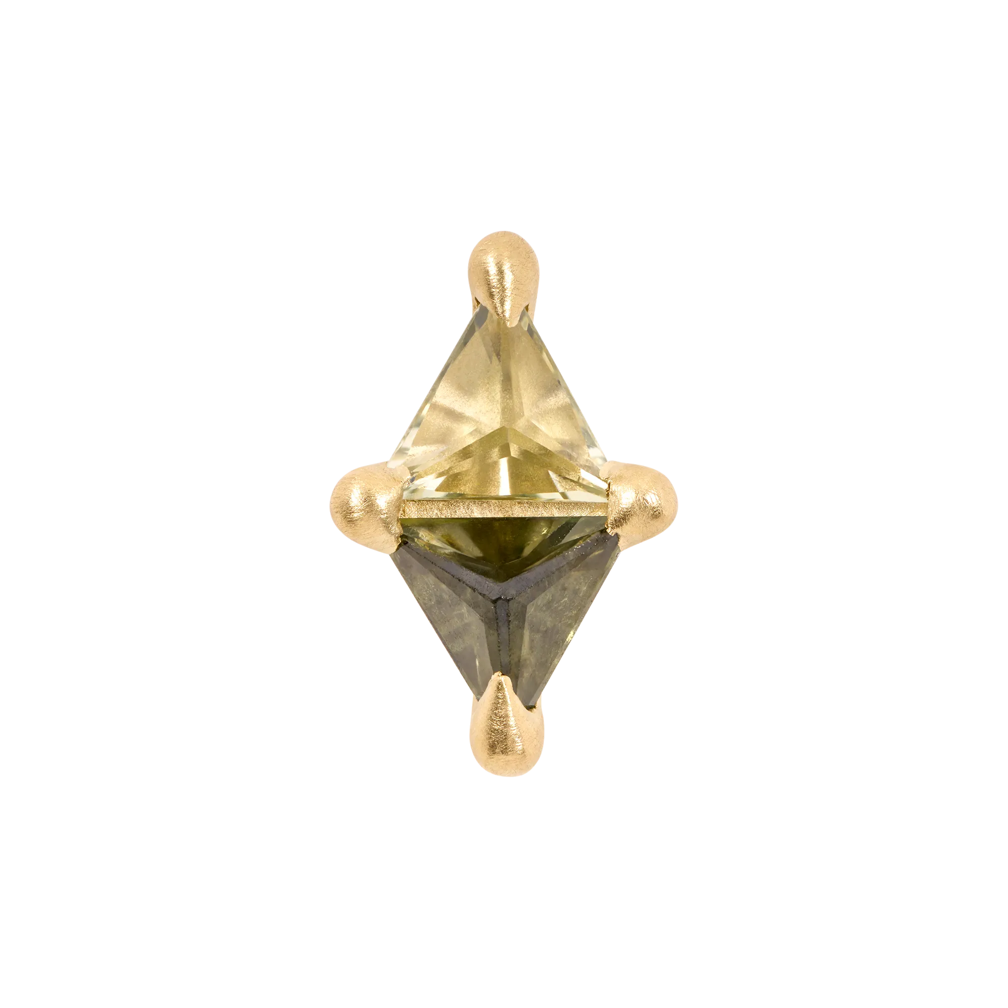 Green Jumbo Geo Stud Earring - 11737