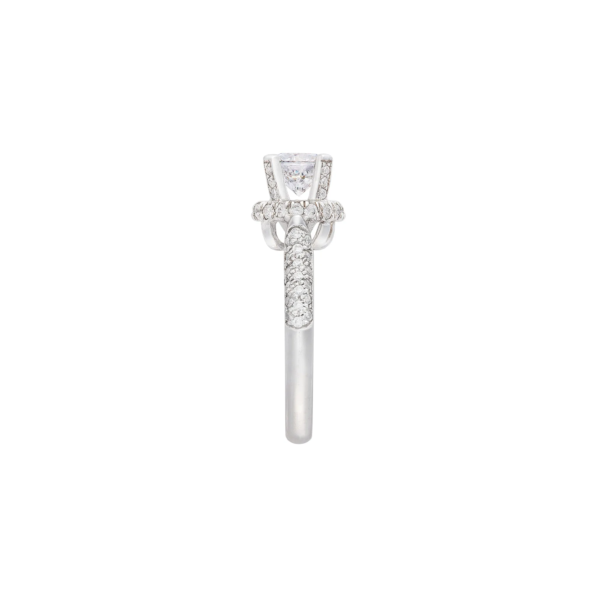Halo Diadem Engagement Ring - 0.5-0.8CT SR3409 AG699