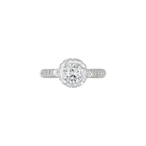 Halo Diadem Engagement Ring - 0.5-0.8CT SR3409 AG699