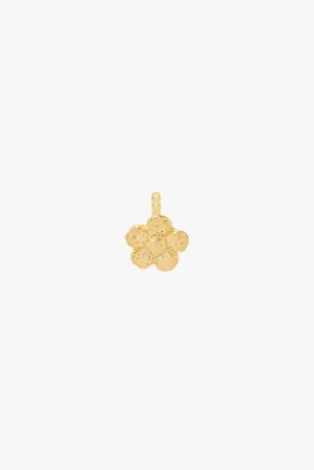 Hammered Flower Stud Gold Plated