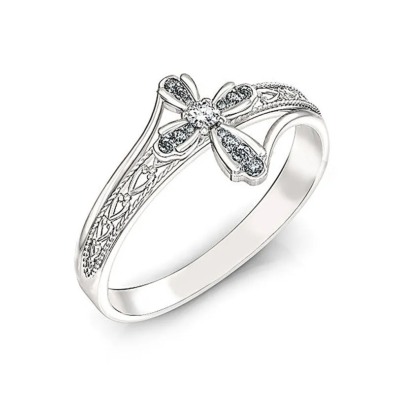 Handcrafted Cross Sterling Silver Amulet Ring