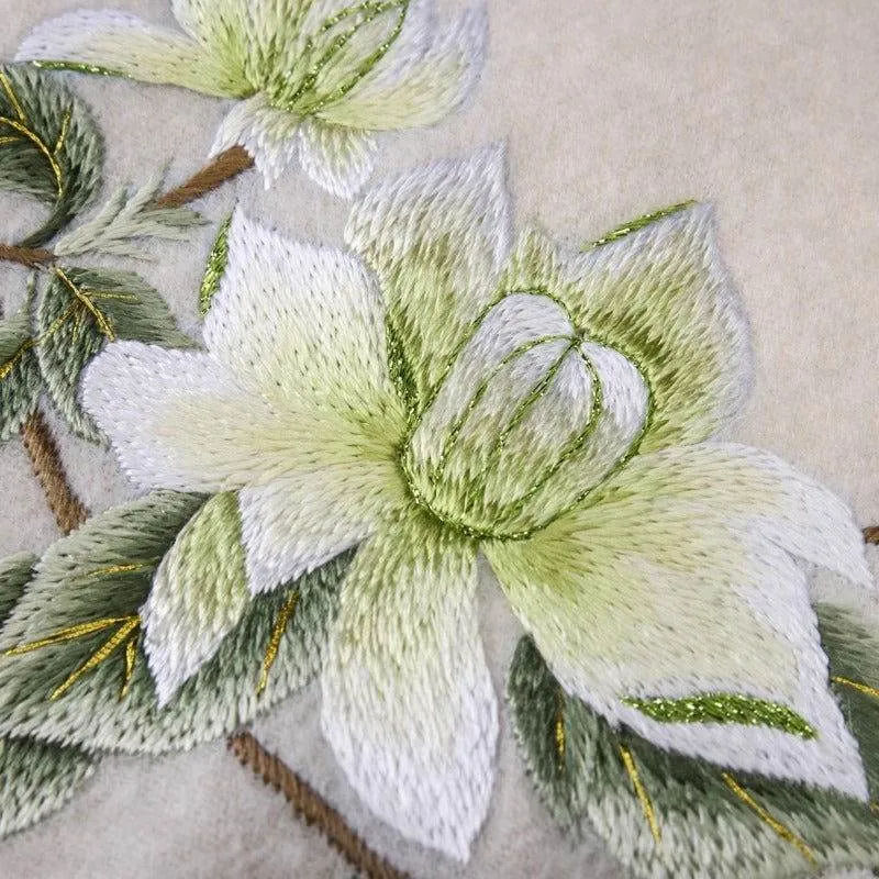 Handcrafted Su Embroidery Cashmere Scarf Luxury 200x70cm