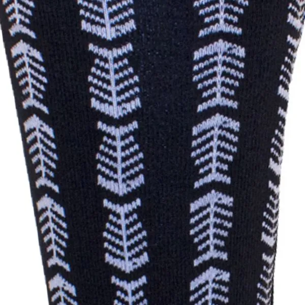 'Herring Bones' Cotton Socks in Navy by Brown Dog Hosiery