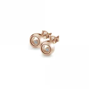 Hot Diamonds Anais Rose Gold Plated Encase Circle Earrings AE016