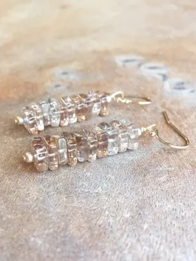 Imperial Topaz Crystal Earrings Silver or Gold November Birthstone Jewelry Gift