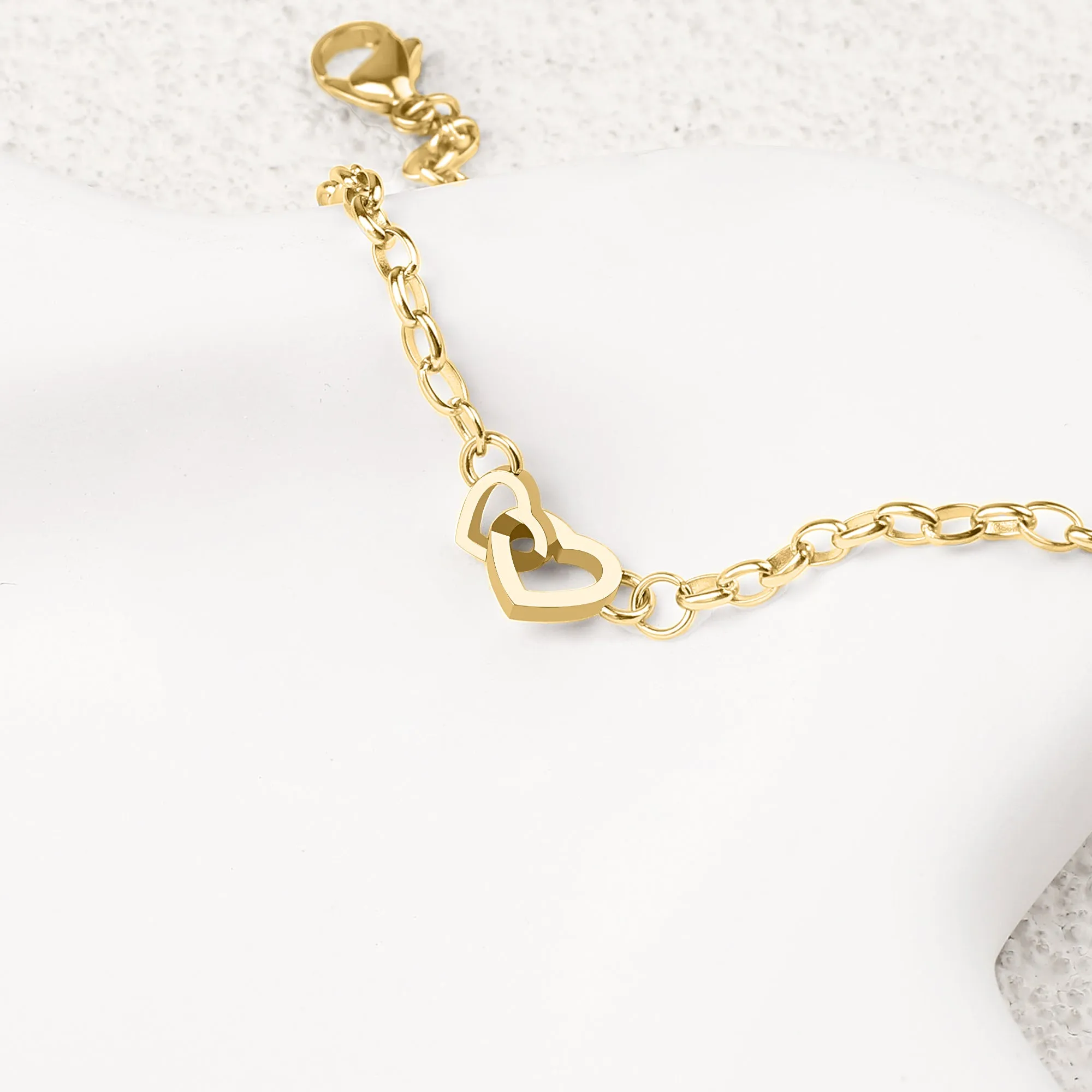 Interlocking Mini Heart Bracelet