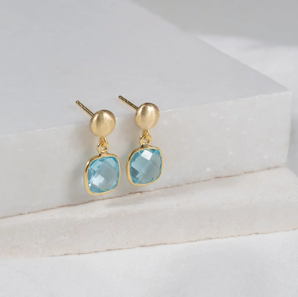 Iseo Blue Topaz and Gold Vermeil Earrings