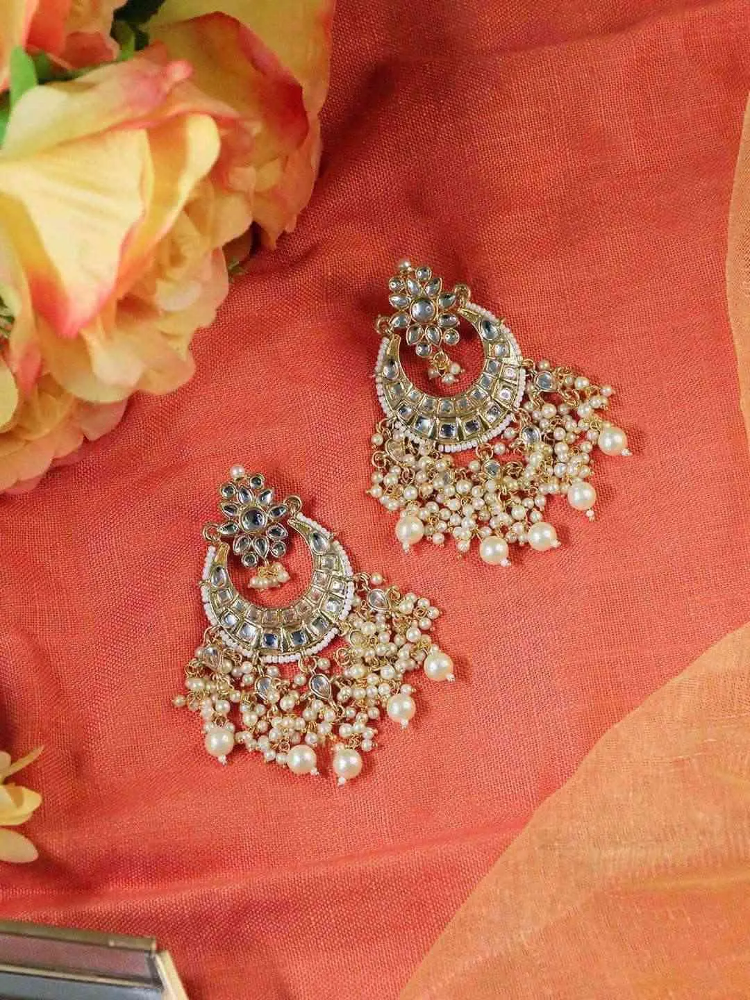 Jessica Chaudhry In Tassel Chandbali Earrings