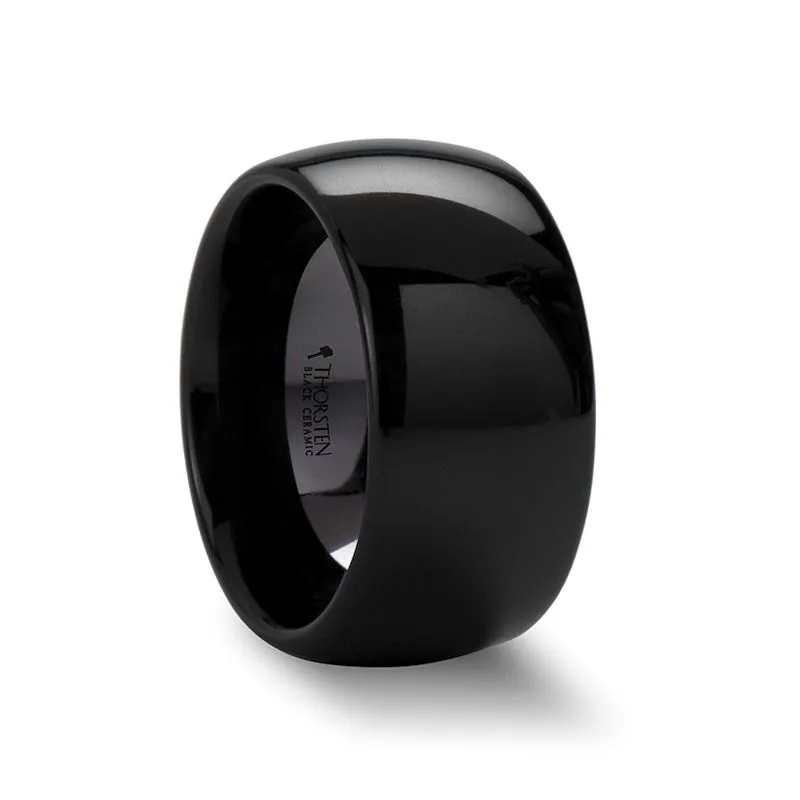 LANDON | Ceramic Ring Black Domed